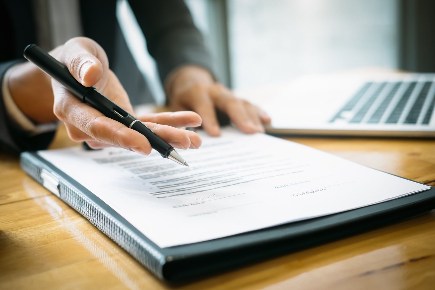 Close up Business Man Reaching Out Sheet 